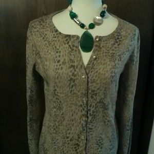 Animal leopard print cardigan